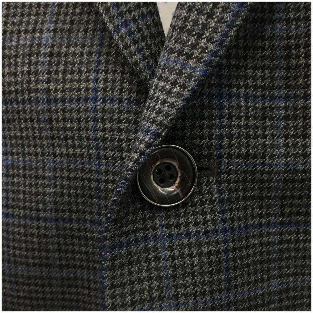 TALLIA Mens Wool Blazer Sport Coat Casual‎ Jacket Size 44S Two Button Suit